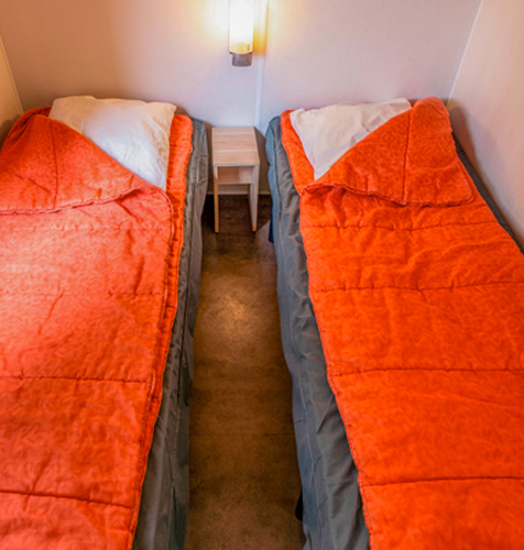 chambre deux lits mobil home